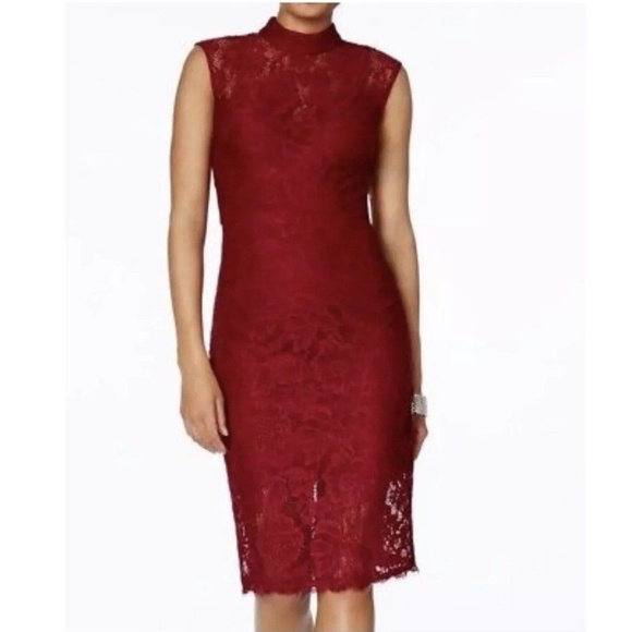 Betsy & Adam Dresses & Skirts - Betsy & Adam Size 6 Dark Red Lace Dress